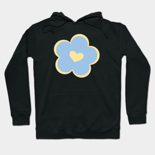 Blue and yellow heart flower Hoodie